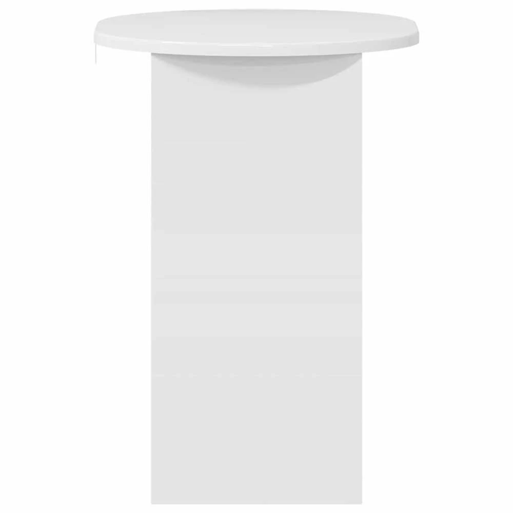 Šoninis stalas Itin blizgi balta 50 x 39,5 x 55 cm