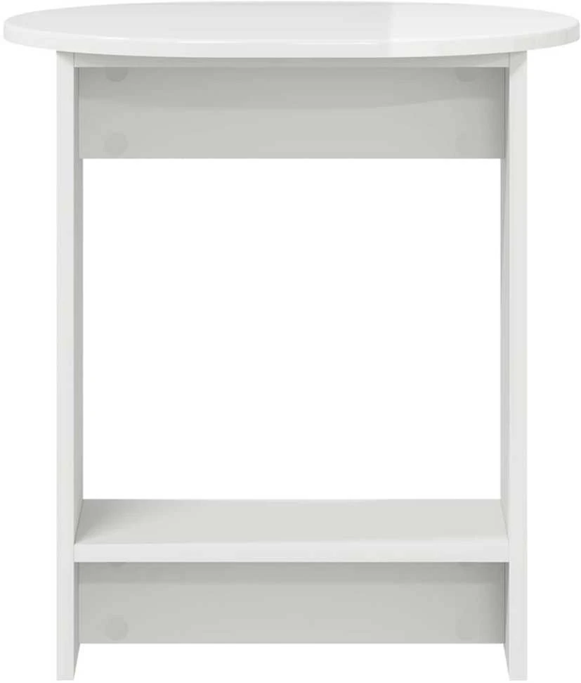 Šoninis stalas Itin blizgi balta 50 x 39,5 x 55 cm