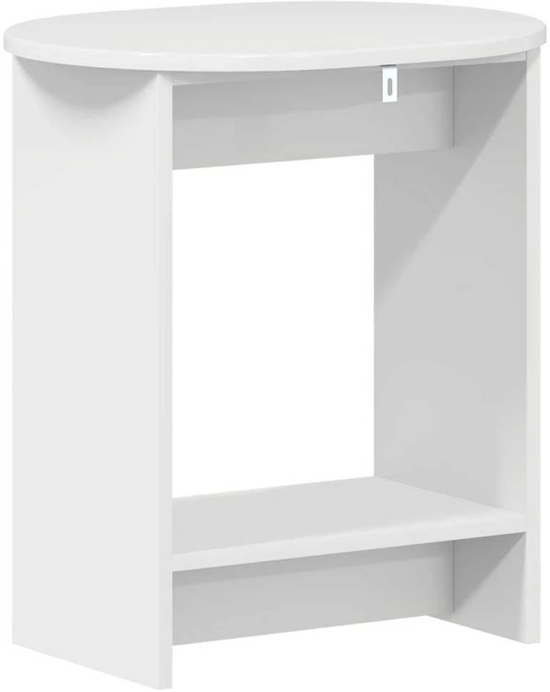 Šoninis stalas Itin blizgi balta 50 x 39,5 x 55 cm