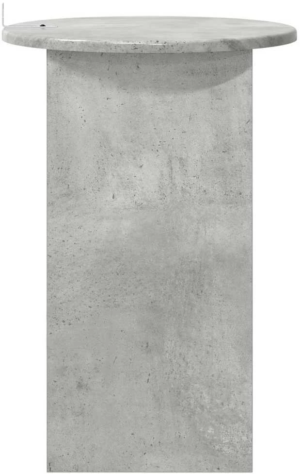 Šoninis stalas Betono pilka Ø 39,5 x 55 cm Apdirbta mediena