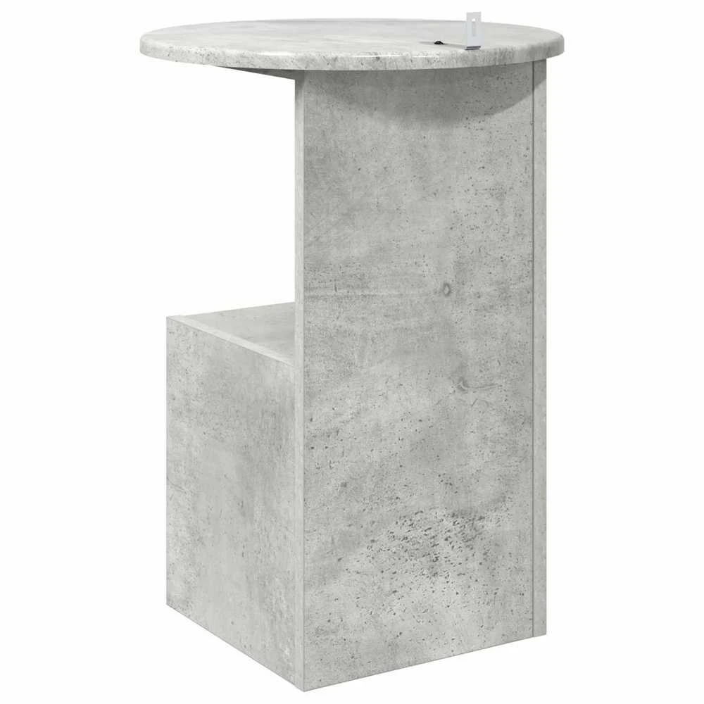Šoninis stalas Betono pilka Ø 39,5 x 55 cm Apdirbta mediena