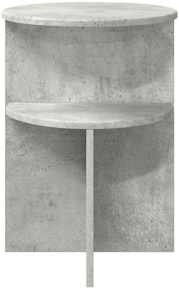 Šoninis stalas Betono pilka Ø 39,5 x 55 cm Apdirbta mediena