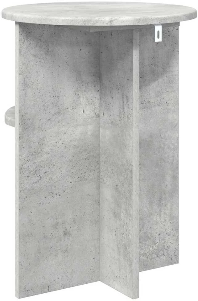 Šoninis stalas Betono pilka Ø 39,5 x 55 cm Apdirbta mediena