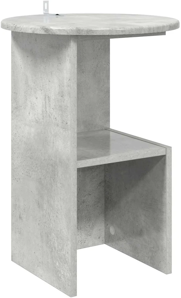 Šoninis stalas Betono pilka Ø 39,5 x 55 cm Apdirbta mediena