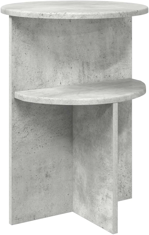Šoninis stalas Betono pilka Ø 39,5 x 55 cm Apdirbta mediena