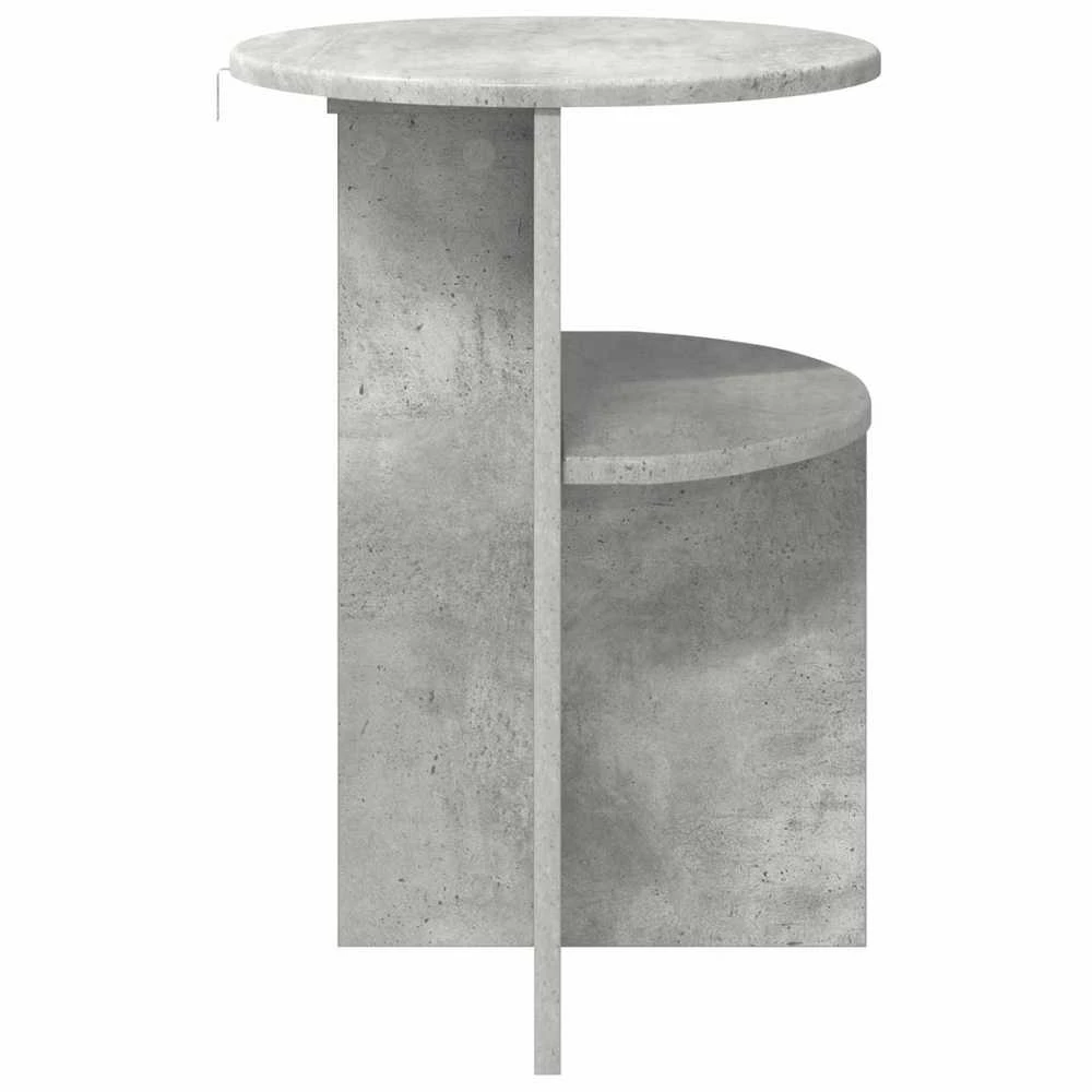 Šoninis stalas Betono pilka Ø 39,5 x 55 cm Apdirbta mediena