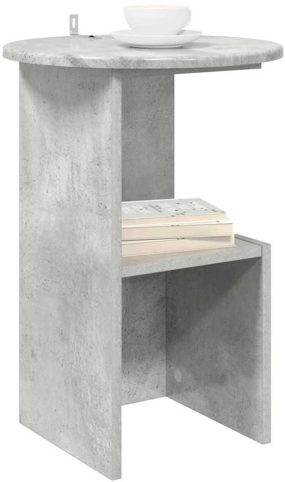 Šoninis stalas Betono pilka Ø 39,5 x 55 cm Apdirbta mediena