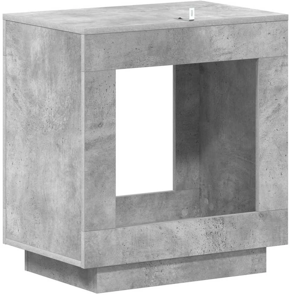 Šoninis stalas Betono pilka 60 x 40 x 65 cm Apdirbta mediena
