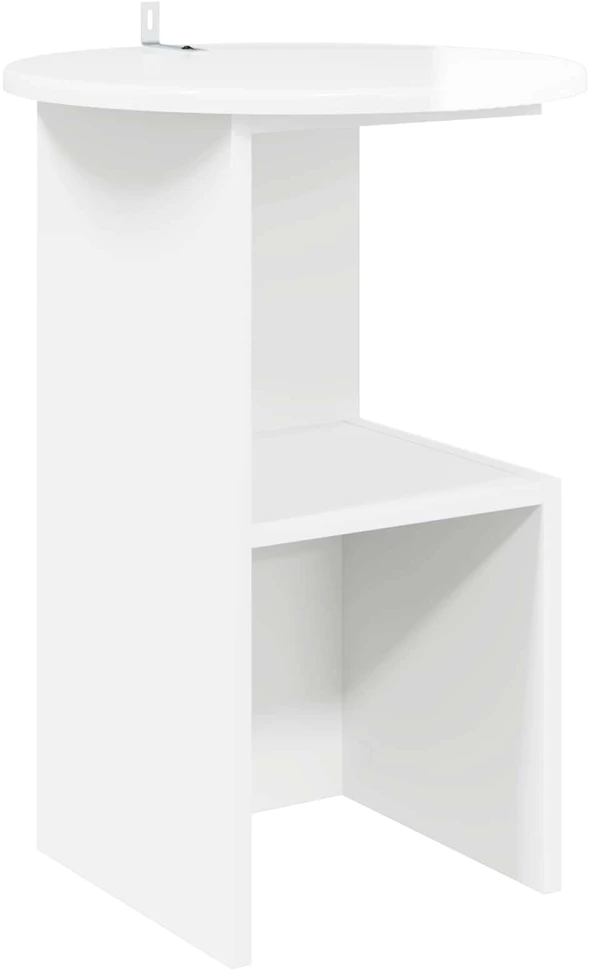 Šoninis stalas Itin blizgi balta Ø 39,5 x 55 cm