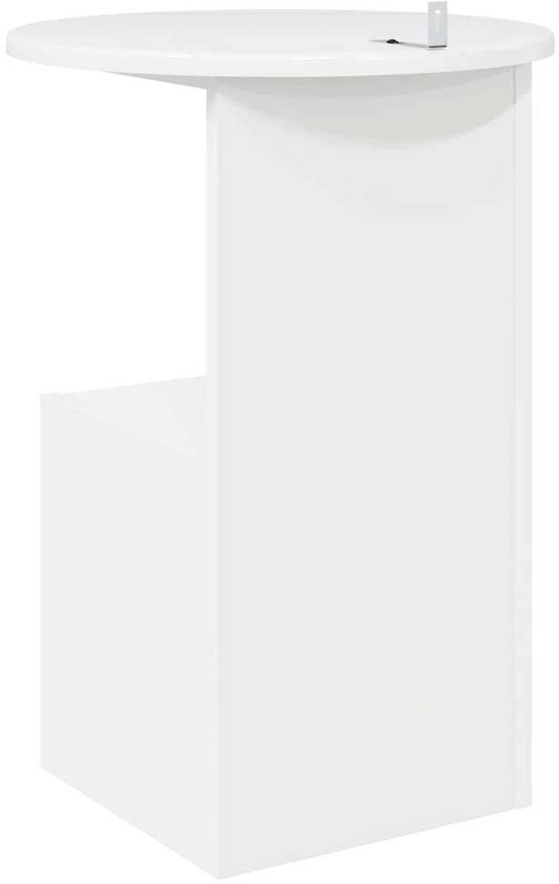 Šoninis stalas Itin blizgi balta Ø 39,5 x 55 cm