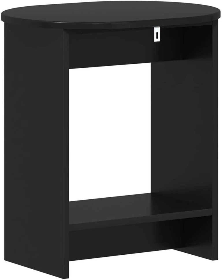Šoninis stalas Juoda 50 x 39,5 x 55 cm Apdirbta mediena