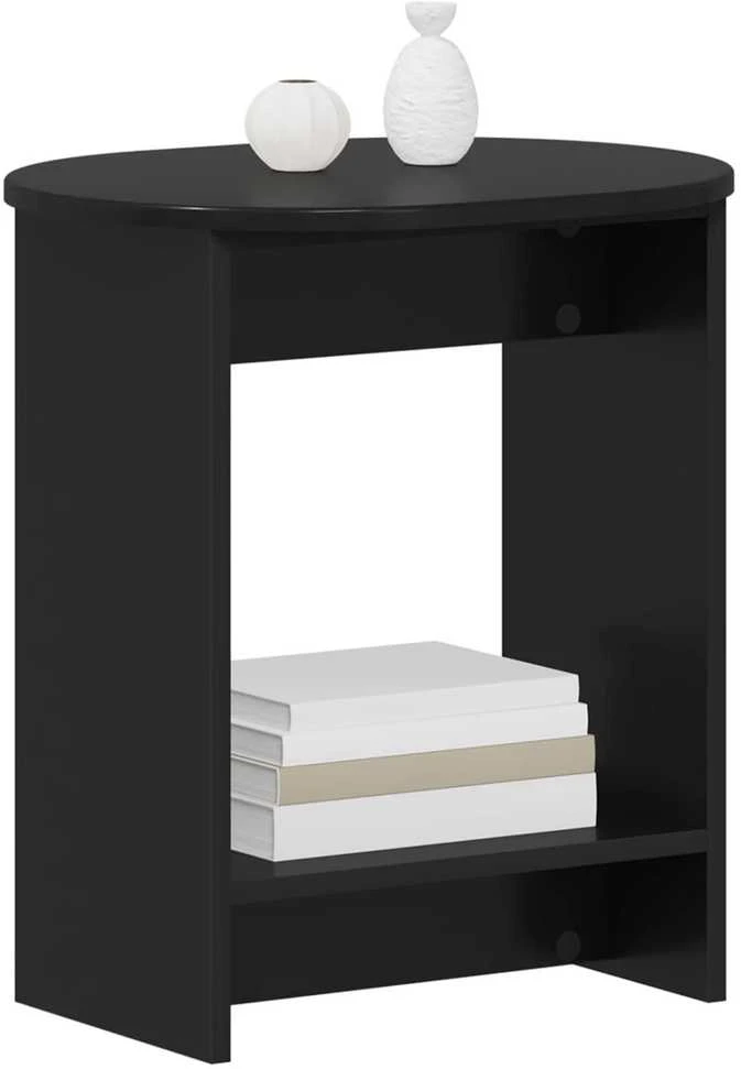 Šoninis stalas Juoda 50 x 39,5 x 55 cm Apdirbta mediena
