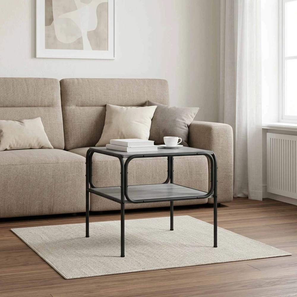 Šoninis stalas Pilka Sonoma 100 x 50 x 46 cm Apdirbta mediena