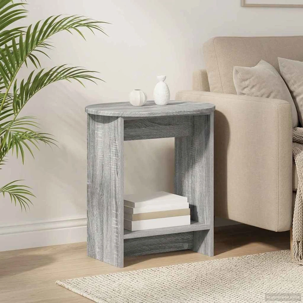 Šoninis stalas Pilka sonoma ąžuolo 50 x 39,5 x 55 cm