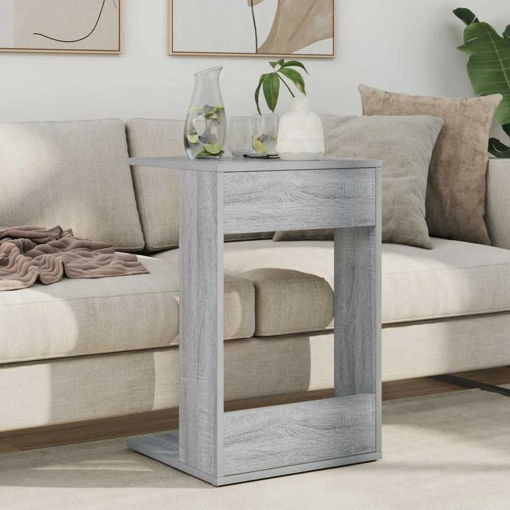 Šoninis stalas Pilkas Sonoma 40 x 38 x 62,5 cm Apdirbta mediena