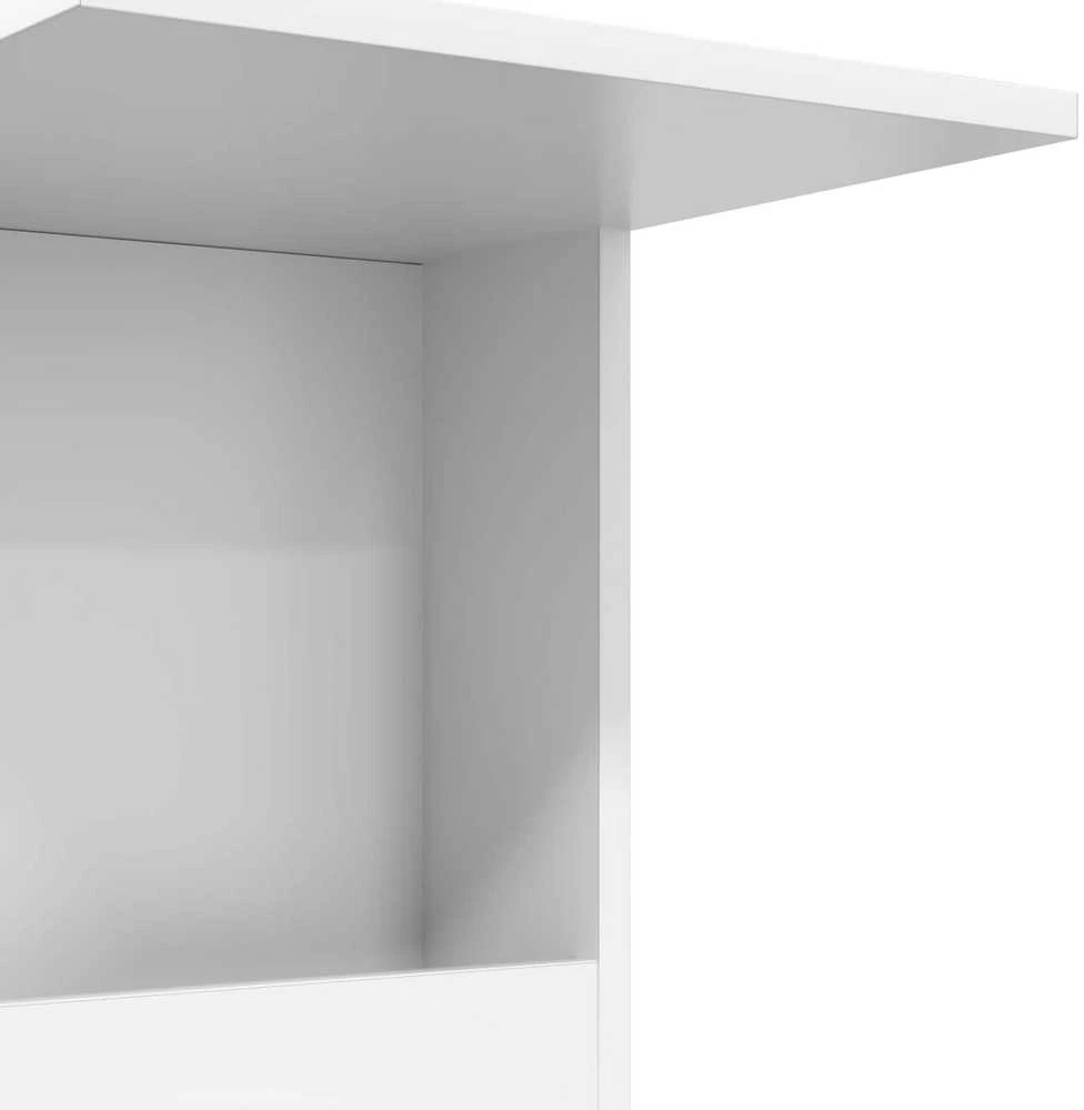 Šoninis stalas su ratu Balta 40 x 35 x 60 cm Apdirbta mediena