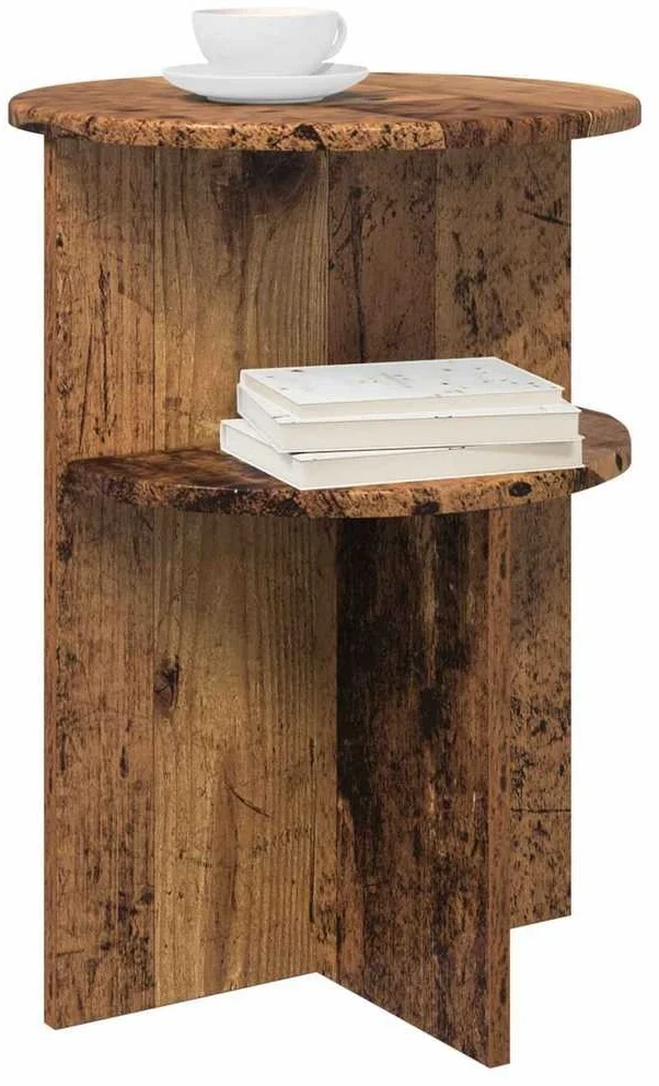 Šoninis stalas su saugykla Sendintos medienos Ø 39,5 x 55 cm