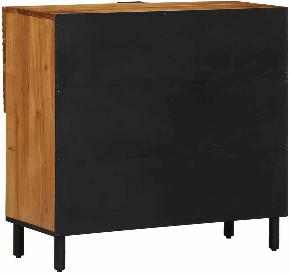 Kabalas su lentyna Ruda 80 x 33 x 75 cm Kietas mango medis