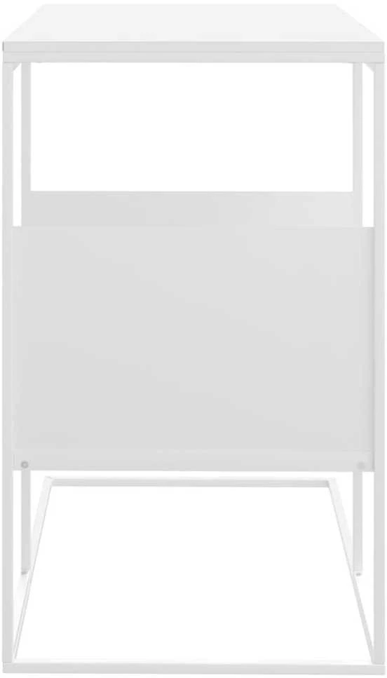 Šoninis staliukas, baltas, 55x36x59,5cm, apdirbta mediena