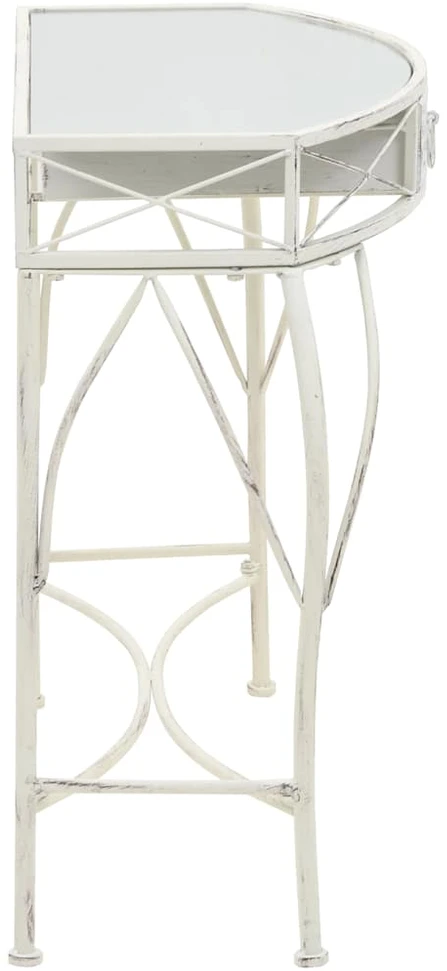 Šoninis staliukas, baltas, 82x39x76cm, metalas, prancūziškas