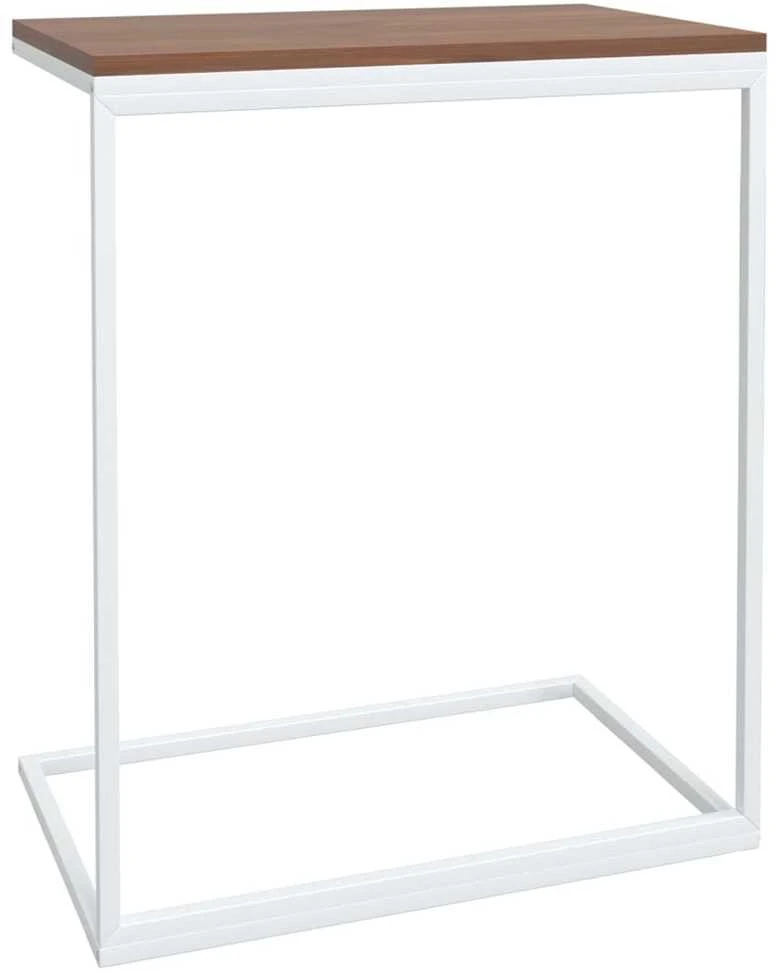 Šoninis staliukas, baltos spalvos, 55x35x66cm, mediena