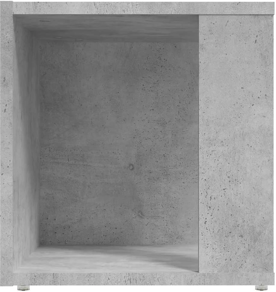 Šoninis staliukas, betono, 33x33x34,5cm, apdirbta mediena