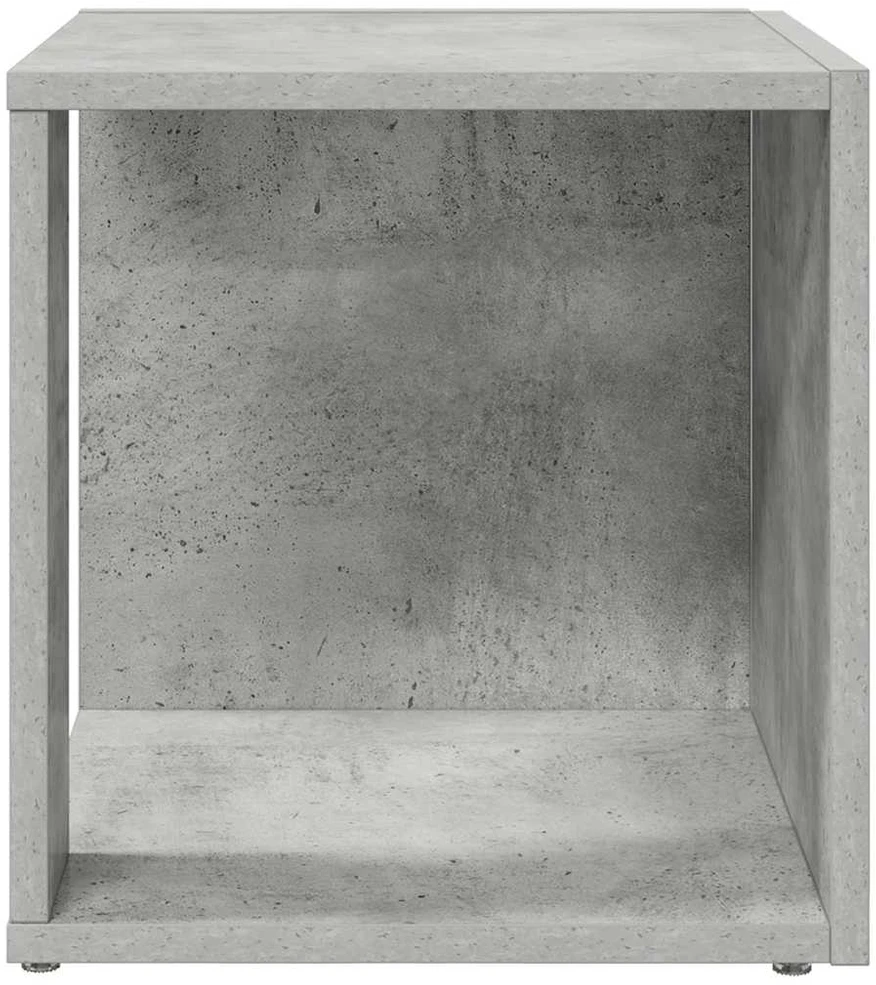 Šoninis staliukas, betono, 33x33x34,5cm, apdirbta mediena