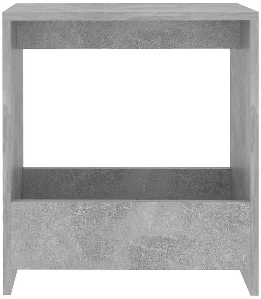 Šoninis staliukas, betono pilkas, 50x26x50cm, apdirbta mediena