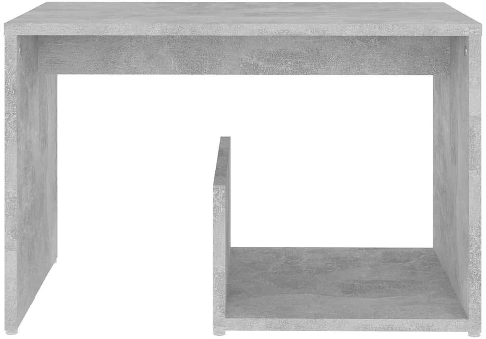 Šoninis staliukas, betono pilkas, 59x36x38cm, apdirbta mediena