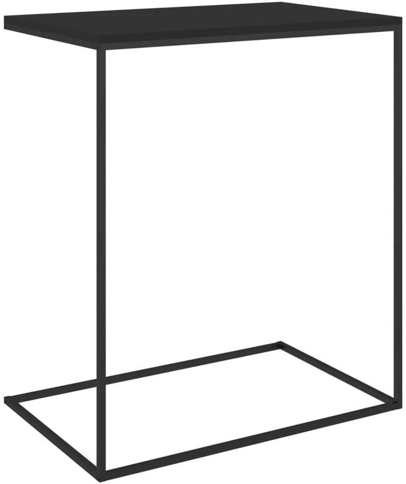 Šoninis staliukas, juodos spalvos, 55x35x66cm, mediena