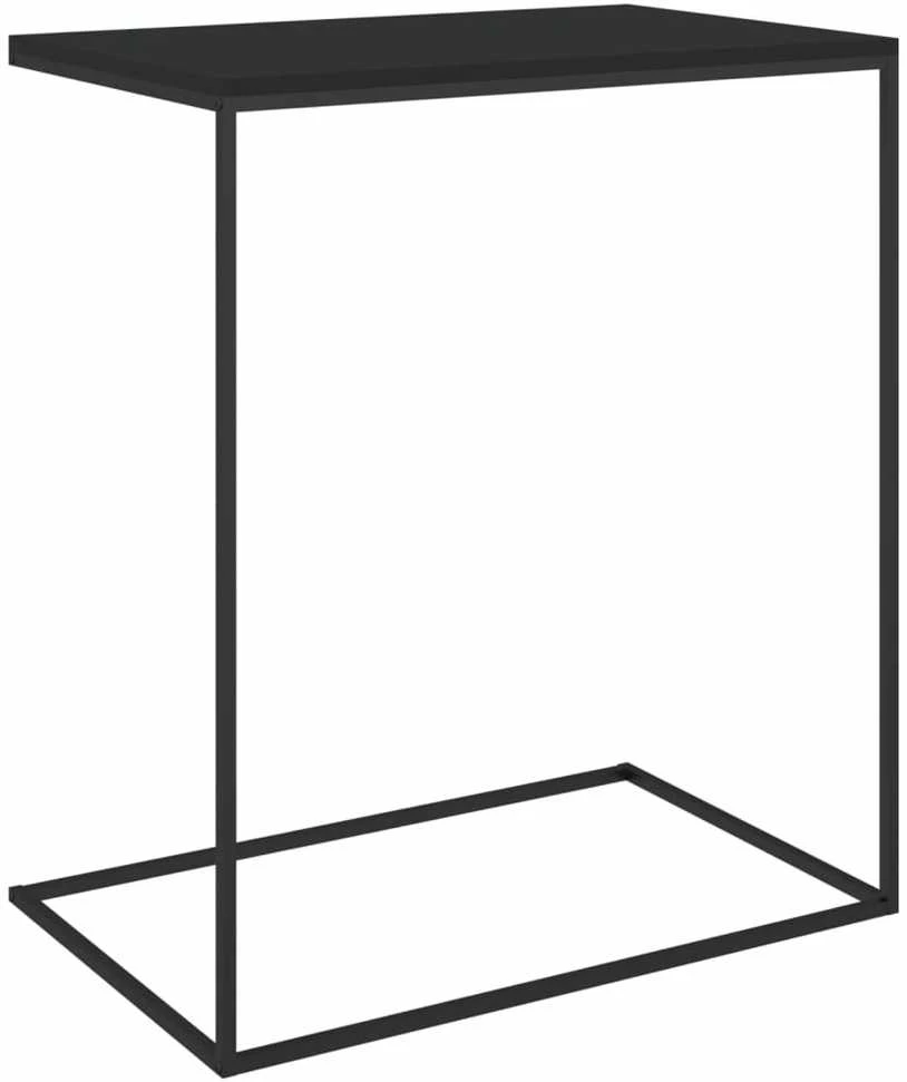 Šoninis staliukas, juodos spalvos, 55x35x66cm, mediena