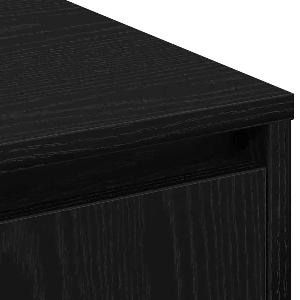 LED Bufetas Juodas ąžuolas 90 x 32 x 75 cm Apdirbta mediena