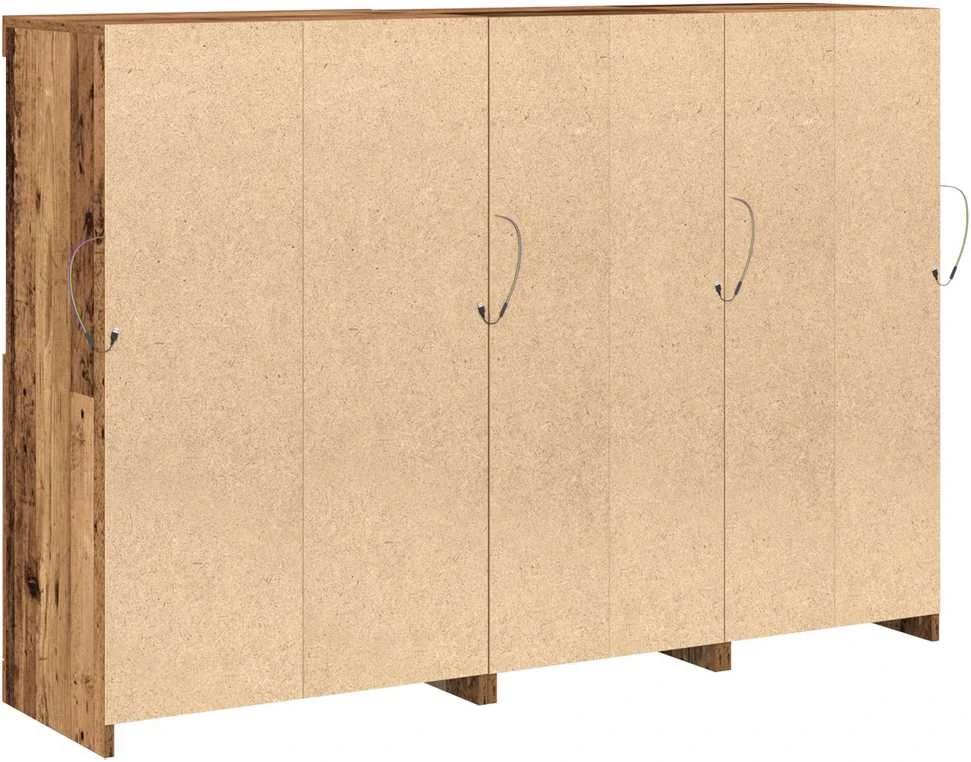 LED Bufetas Senas medis 142,5 x 37 x 100 cm Apdirbta mediena