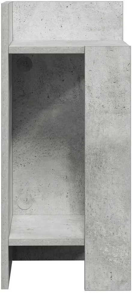 Šoninis staliukas su lentyna, pilka, 25,5x27x60cm