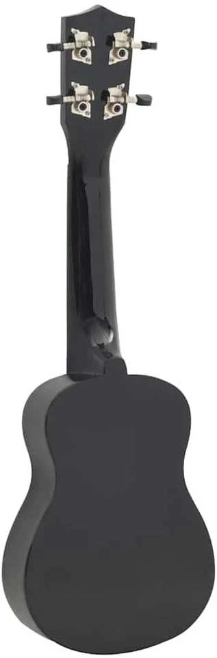 Soprano ukulėlės rinkinys su dėklu vaikams, juoda, 23"