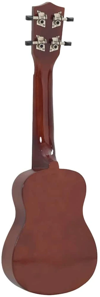 Soprano ukulėlės rinkinys su dėklu vaikams, tamsi medienos, 21"