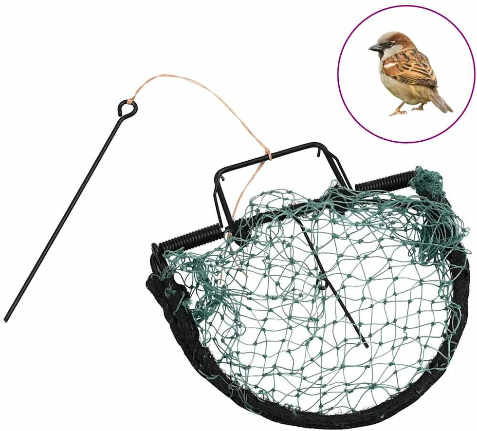 Spąstai paukščiams, žalios spalvos, 20cm, plienas
