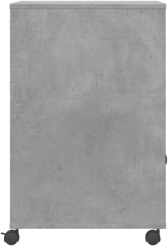 Spausdintuvo stovas su ratukais, betono pilkas, 60x48x74cm