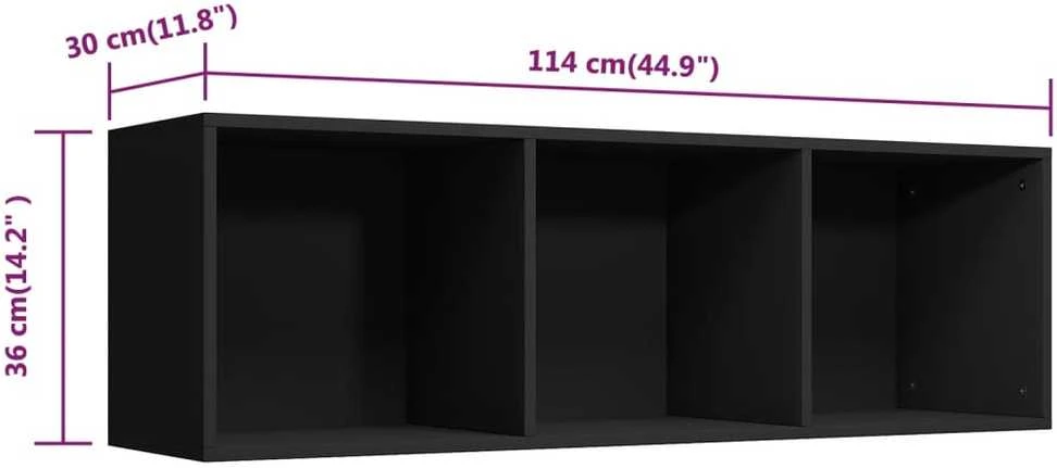 Spint. knyg./telev., juodos sp., 36x30x114cm, medž. drož. pl.