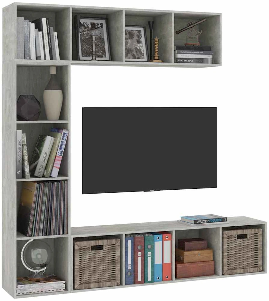 Spint. knygoms/telev. rink., 3d., bet. pilk. sp., 180x30x180cm