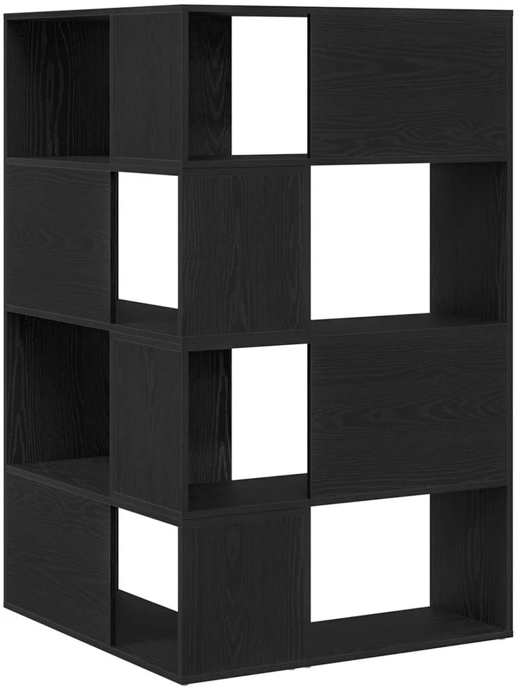 Spinta 6 lygių 85 x 85 x 140 cm Apdirbta mediena Juodas ąžuolas