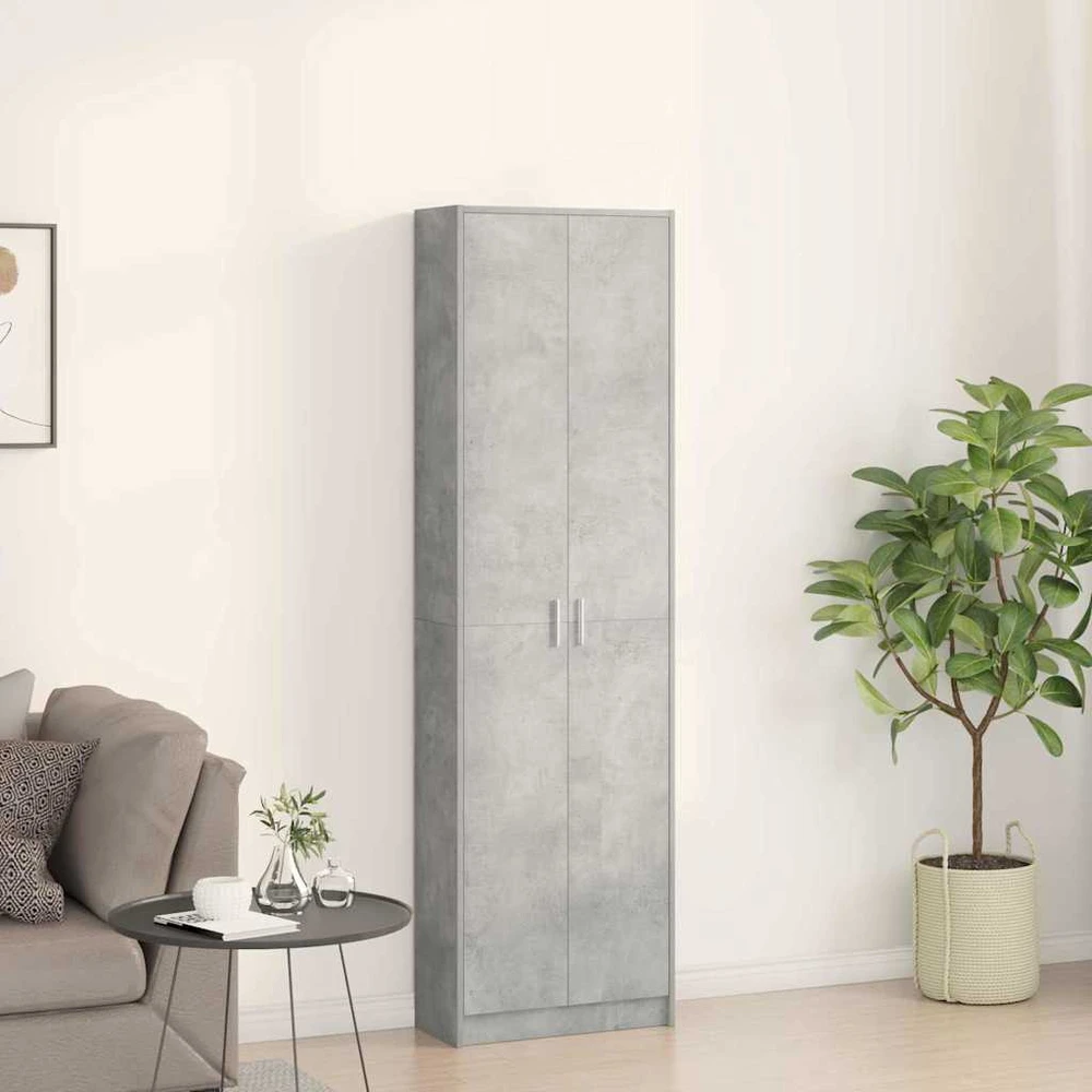 Spinta Betono pilka 55 x 25 x 189 cm Apdirbta mediena