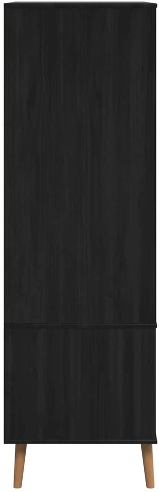 Spinta MOLDE Juoda 90 x 55 x 175 cm Pušies medienos masyvas