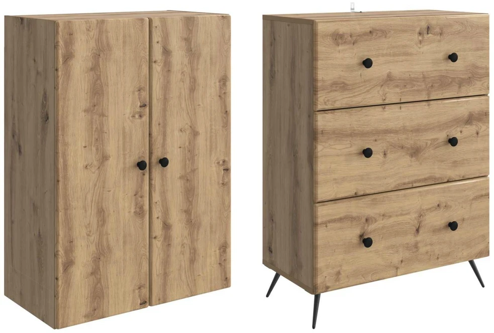 Spintelė 2 vnt. 66 x 34,5 x 90 cm Apdirbta mediena