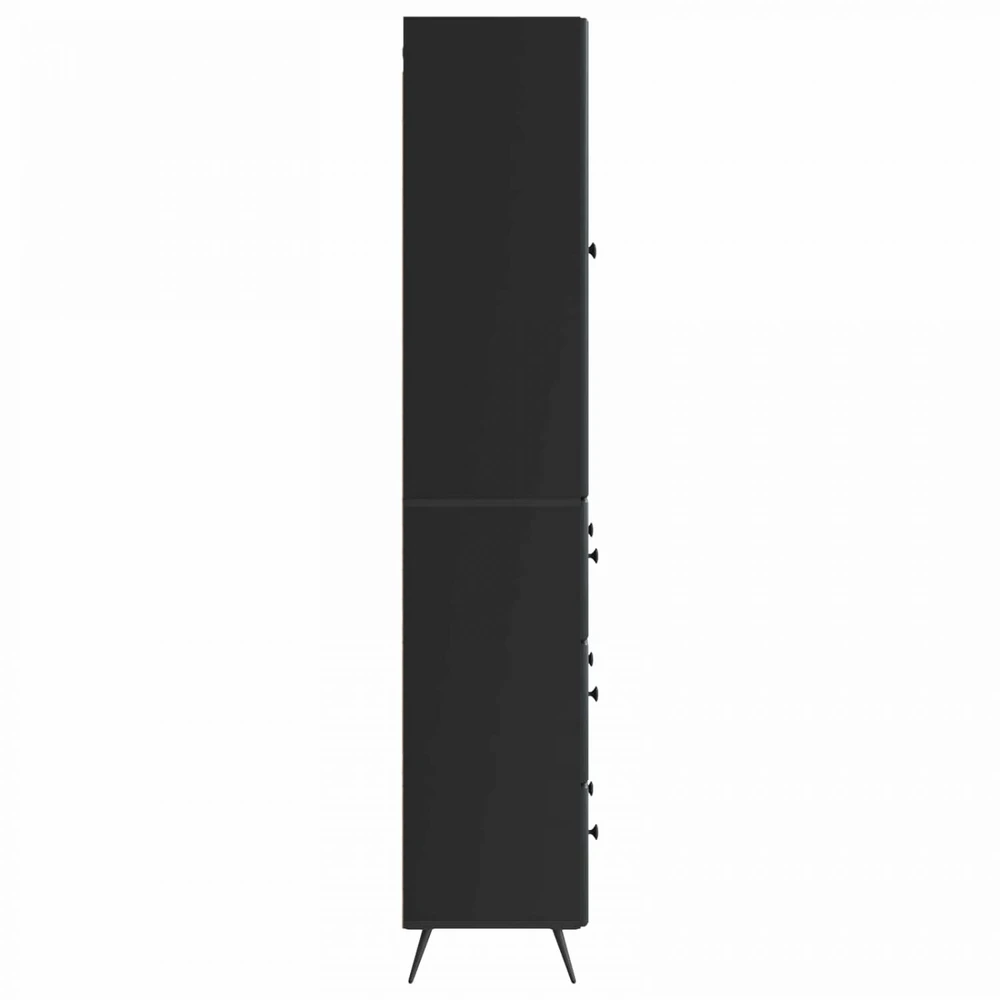 Spintelė 2 vnt. 66 x 34,5 x 90 cm Apdirbta mediena Juoda