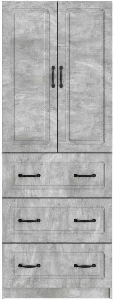 Spintelė 2 vnt. 66 x 34,5 x 87 cm Apdirbta mediena Betono pilka