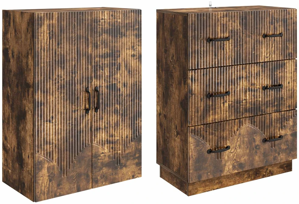 Spintelė 2 vnt. 66 x 34,5 x 87 cm Apdirbta mediena