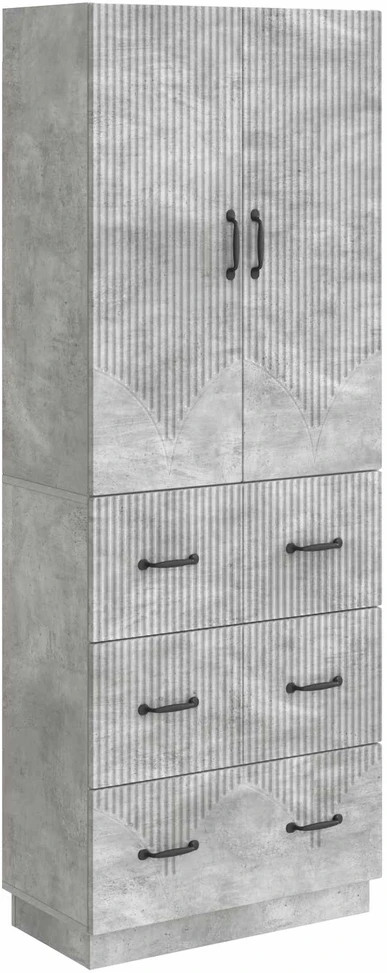 Spintelė 2 vnt. 66 x 34,5 x 87 cm Apdirbta mediena Betono pilka