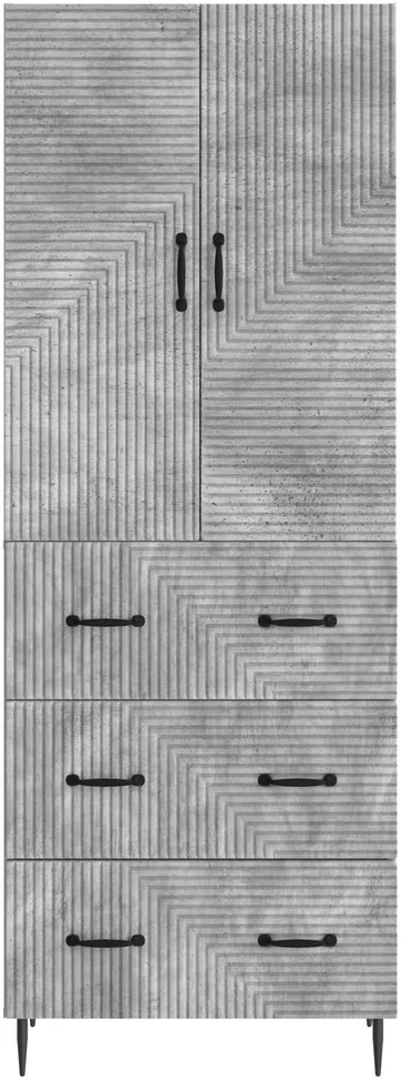 Spintelė 2 vnt. 66 x 34,5 x 90 cm Apdirbta mediena Betono pilka