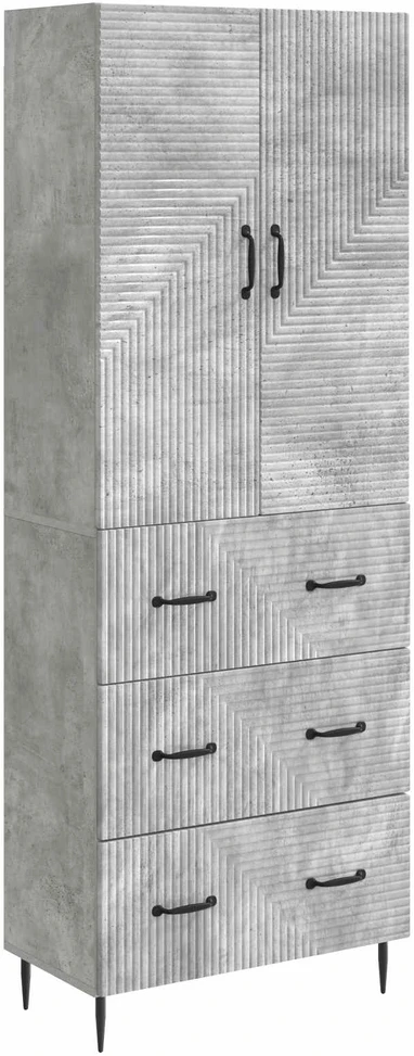 Spintelė 2 vnt. 66 x 34,5 x 90 cm Apdirbta mediena Betono pilka